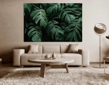 

Green Leaves Canvas Table