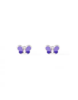 

Earrings Silver Butterfly Lilac