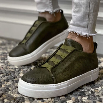 

Green high quality 100% vegan leather men casual shoes. Shoe, sneaker shoe, van shoe, air shoe, basket shoe, flip shoe, trainer shoe, chaussure, laofer shoe, gel shoe, young man shoes, chaussures de jeunes hommes