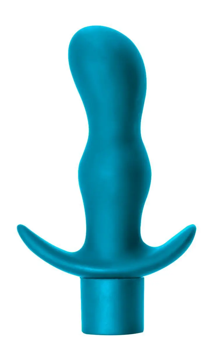 Turquoise anal Cork with vibration Teaser - 12 cm. |