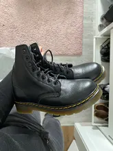 Pasal-Botines de piel auténtica para Mujer, Botas de trabajo, calzado cómodo para Otoño e Invierno
