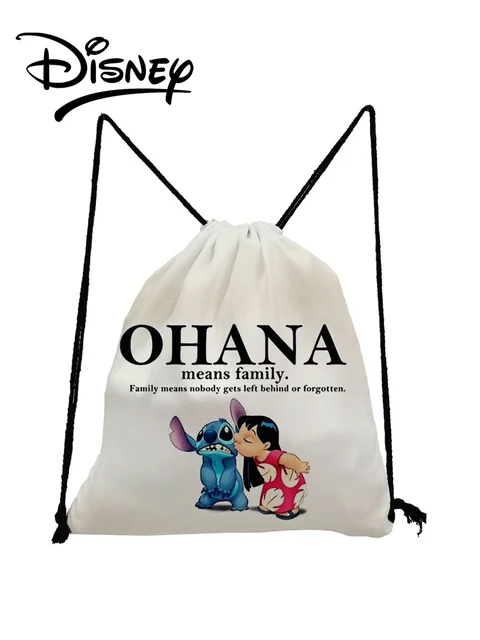 Disney Lilo Stitch Drawstring Bags Cute Cartoon Child Small Backpack Eco Reusable Travel Storage Bag Minimalist Swim Backpack sk1652 Lilo Stitch