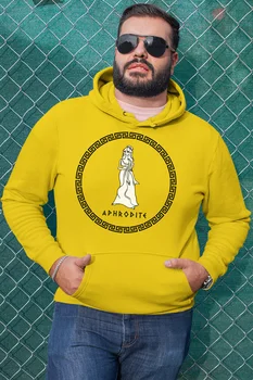 

Angemiel Wear Greek God Aphrodıte Yellow Men 'S Hooded Sweatshirt