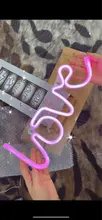 Sign-Lamp Battery-Box Nightlight Led-Neon-Lights Christmas Wedding Double-Powered Love-Shape