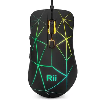 

Rii RM106 Mouse Ergonomic optical wired USB, 5 Buttons and 3 Levels from dpi Adjustable. (NEW)