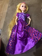 Muñecas de princesa Rapunzel para niños, conjunto para niñas, cuerpo móvil, belleza, largo y grueso pelo rubio, 30CM