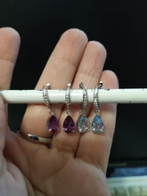 Kuololit-pendientes de piedra preciosa de diasporo para mujer, aretes con Clip, Color plata sólida 925, hechos a mano, joyería fina de boda