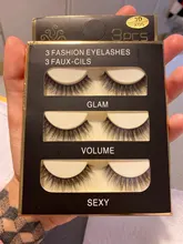 Pestañas postizas efecto 3D, extensión de pestañas de pelo largo de visón, efecto de belleza natural de 3 pares, N.º X11