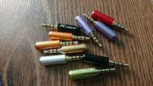 10 unids/lote Mini Jack de 3,5mm 4 polos macho carcasa de aluminio estéreo 4Pin 3,5 Jack conector de cable Heaphone enchufe de auriculares