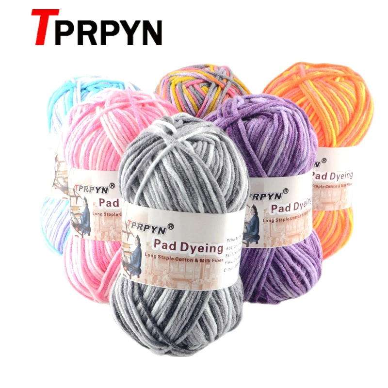 TPRPYN 1Pc 50g 90M Milk Cotton Yarn Baby Wool Yarn For Knitting Children Hand Knitted Yarn Knit Blanket Crochet Yarn Threads