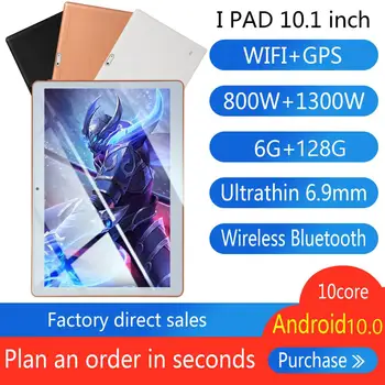

2020 Newest S6 Tablet Pc 10.1 inch 4G LTE MTK6797 Android OS 10.0 Tablets 6+128G 8800mAh Ultrathin High Capacity GPS Tablet PC