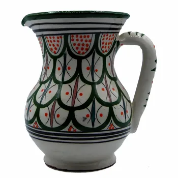

Jug ceramic terracotta wine water Moroccan hand painted 3107190918