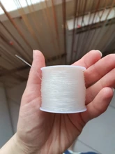 CHONGAI-cordón elástico de cuentas de cristal, cuerda blanca de 1,0mm, hilo para collar, pulsera, accesorios de joyería, decoración, 45M