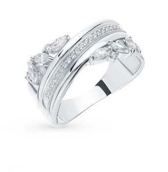 

Silver ring with cubic zirconia sunlight sample 925