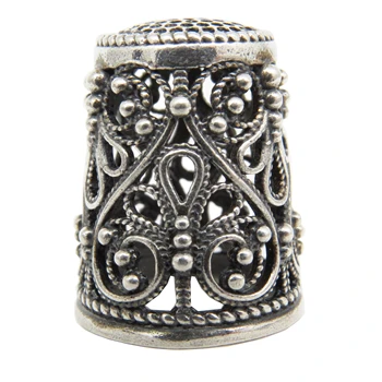 

Naperstock openwork silver plated 999 test silver scan Russia gift thimble souvenir 1023