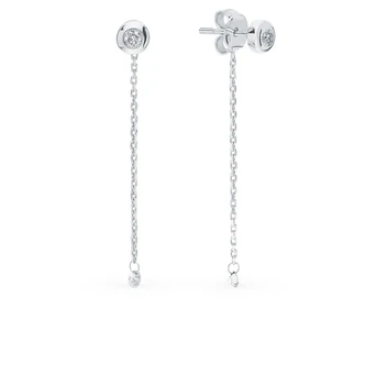 

Gold earrings with diamonds sunlight sample 585