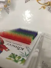 Kimcci 6 Arco Iris Color de la mezcla de pestaña de visón Extensión Profesional de pestañas falsas individuales de caramelo, Maquiagem cilios