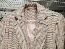 Female Blazer Coat Elegant Jacket Single-Button Wool Vintage Vimly Women Office Lady