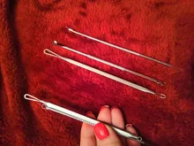 3 uds granos de espinillas, cuchara de herramienta removedora de acné para limpieza facial cuidado de la piel pinzas de acné aguja extractora de imperfecciones Comedone