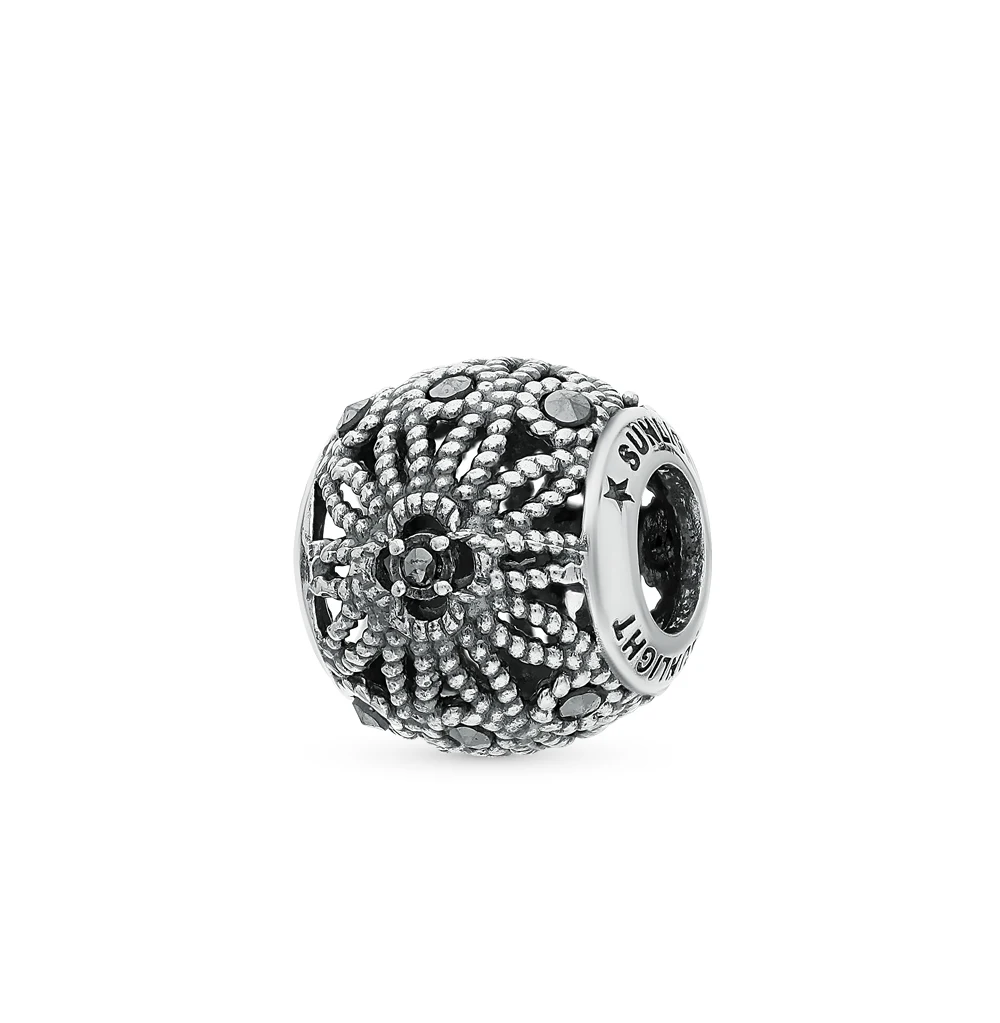 Silver Pendant with marcasite SUNLIGHT test 925