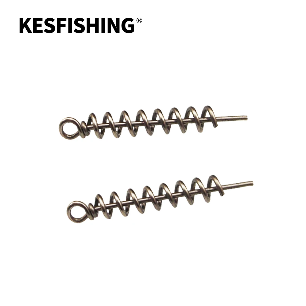 Kesfishing 50pcs 40mm 35mm 25mm Fishing Hook Connector Soft Bait Spring