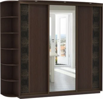 

3-х door, housing Wenge door ekokozha, chipboard, Mirror
