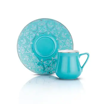 

Schafer Getra Coffee Cup Set 6 Pieces 12 Pieces Turquoise