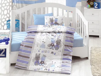 

BEBEK NEVRESİM TAKIMI %100 PAMUK Bebek Nevresim Çarşaf Yastık Kılıfı + El Örgüsü Bebek Patiği Hediyedir (Model:Midilli Mavi)