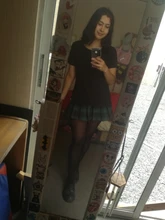 Plaid Skirt Pleated Harajuku School-Girl High-Waist Korean Plus-Size Women Zipper Sexy