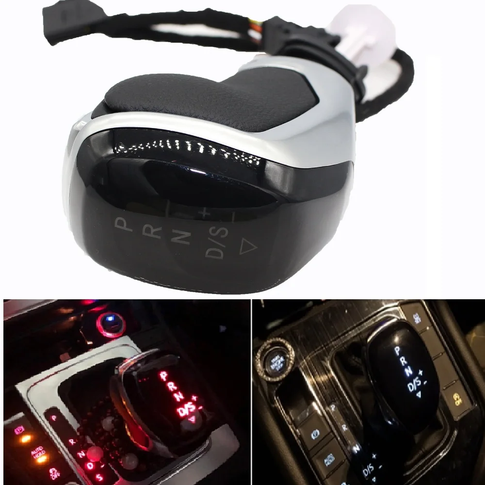 

Ручка переключения передач DSG, светодиодный рычаг переключения передач с электронным дисплеем, для Golf 6, Jetta MK5, MK6, POLO, белый/красный цвета