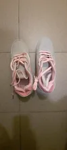 Zapatillas de deporte de cuero sintético para mujer, zapatos informales transpirables planos para correr