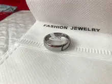 Anillos de boda de circonia cúbica ostentosa, joyería personalizada de acero inoxidable con grabado gratis, nombre, fecha, amor