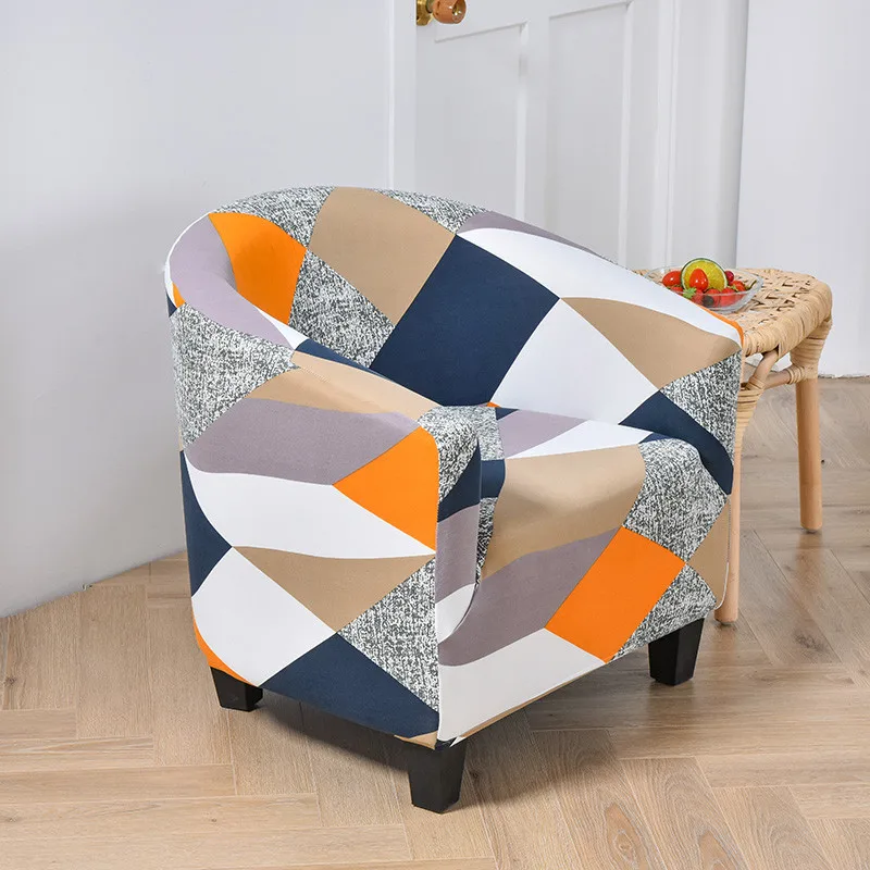 

1 or 2 pcs Club Chair Slipcover Stretch Sofa Covers for Living Room Removable Geometric Pattern Armchair Couch Cover Protector