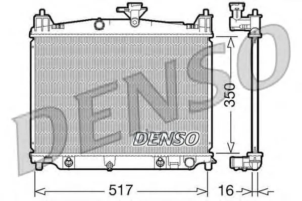 Радиатор Системы Охлаждения Mazda: 2 1.3 / 1.5 Denso арт. DRM44019