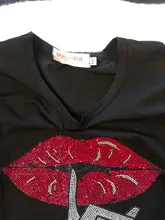 Black T-Shirts Short-Sleeve Trend-Tops Hot-Drilling Korean-Version Cotton Women Summer