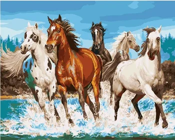 

Painting by numbers GX 27442 running horses 40*50