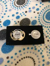 Bling Pacifier Name-Photo Dummy Any-Glitter Custom Silver Bpa-Free And MIYOCAR P8-1-BG