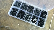 Flat-Head Screws Nuts Column Standoff-Spacer Plastic Spacing Nylon Hex Black/white M2.5
