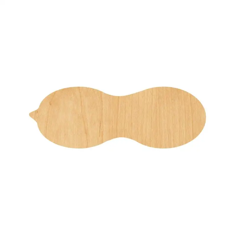 Peanut Laser Cut Out Wood Shape Craft Supply- Unfinished