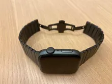 Correa de acero inoxidable para Apple Watch, banda de 44mm y 40mm para iWatch de 42mm/38mm, pulsera de Metal de mariposa para Apple watch serie 5 4 3 se 6