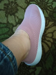 Кроссовки женские легкие без шнуровки, повседневная обувь на плоской ...