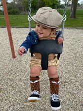 Sombrero en espiga plana para bebés, accesorios de forro suave de algodón, Vintage