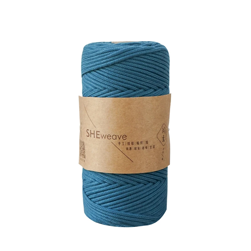 Macrame шнур 3 мм x109 yd мягкая Макраме Веревка для сумка из макраме настенный макраме поставки богемные Ловец снов DIY - Цвет: SteelBlue