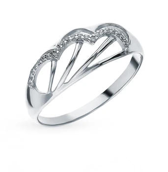 

Silver ring with cubic zirconia sunlight sample 925 test