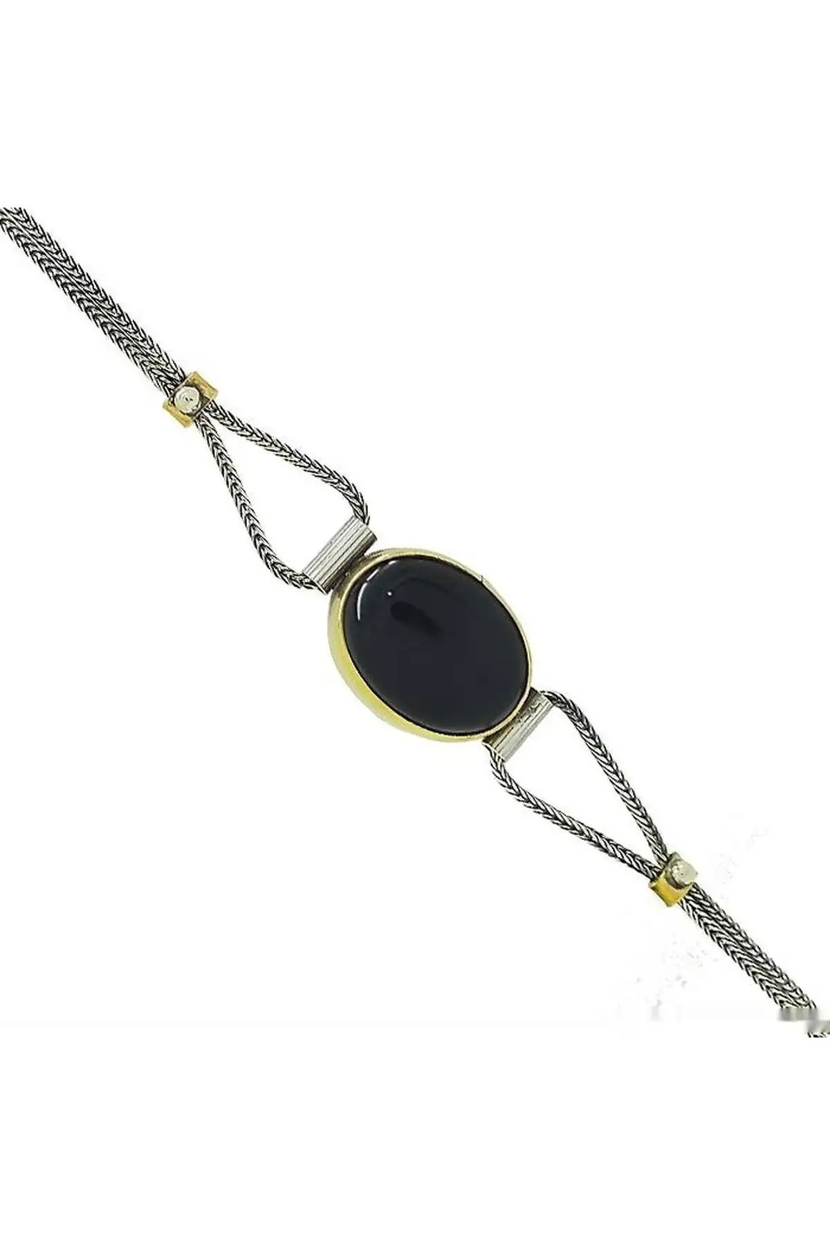 

Silver Hand Handwork Black Onyx Cubic Zirconia Women Bracelet