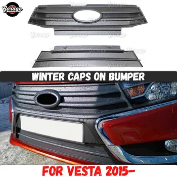 

Winter caps for Lada Vesta Cross 2017- on radiator grill and bumper ABS plastic accessories protective pads car styling tuning