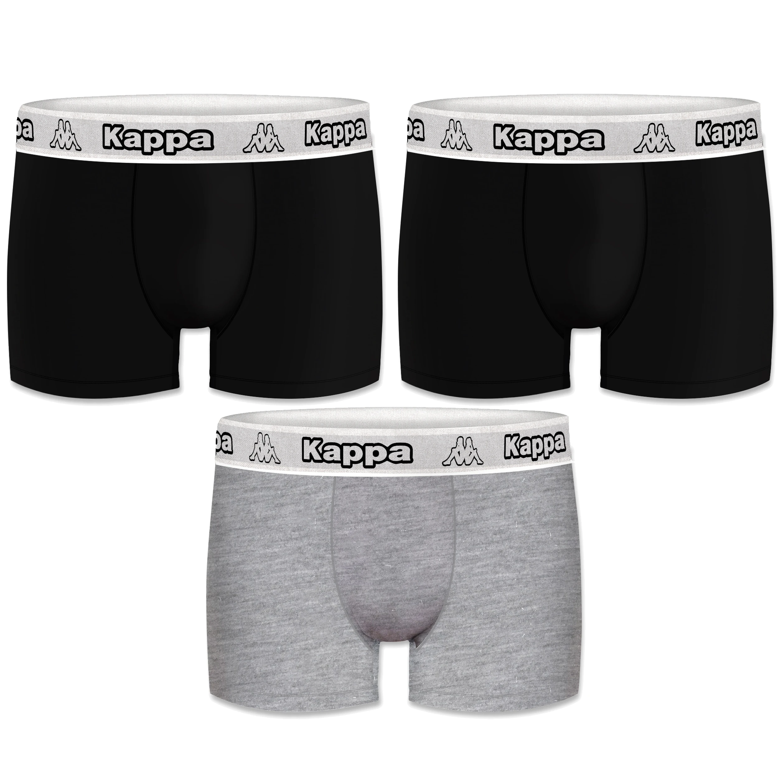 Kappa Boxer Shorts Pack Of 3 Units In Black And Gray Color For Men - Boxers  - AliExpress