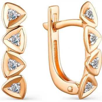 

Alcor earrings with 8 diamonds in red gold