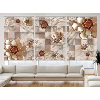

Blind Iroa Digital Threefold Floral 3D-001! ROLLER BLINDS TRANSLUCENT! (3 PCs/100X170)
