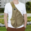 Мужской однолямочный тактический рюкзак из нейлона, рюкзак для мужчин с одним ремнем. 4 цвета ► Фото 2/6